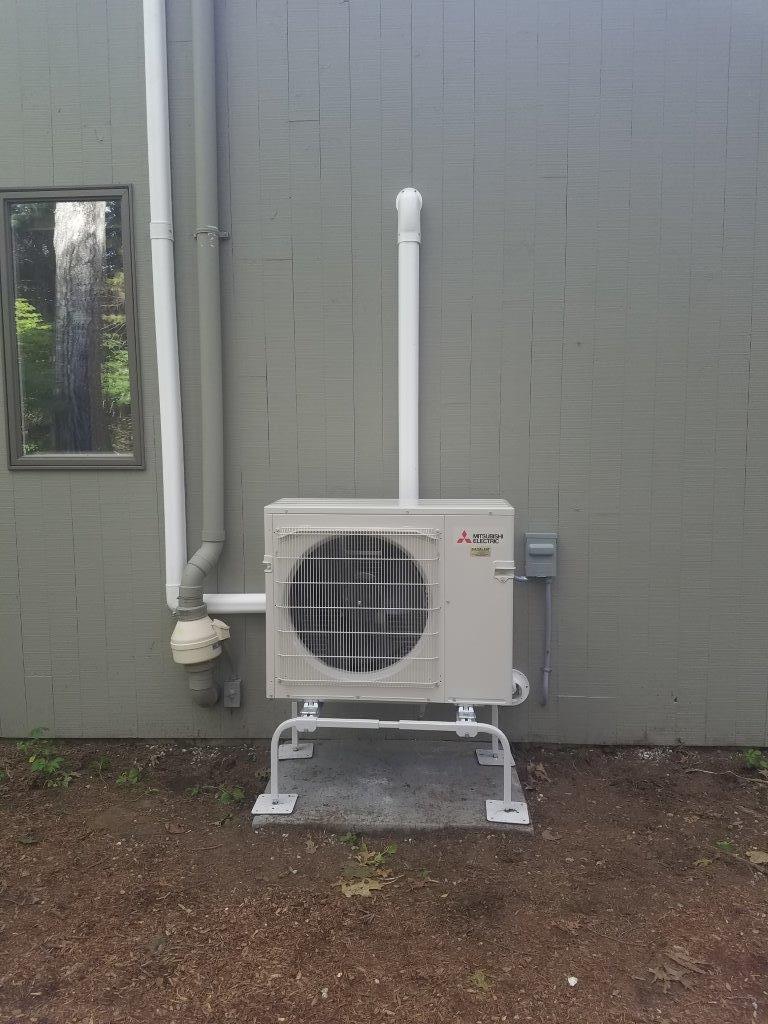 Outdoor Mitsubishi Heat Pump in North Andover MA