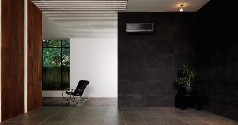 Black Mitsubishi Electric Indoor Unit