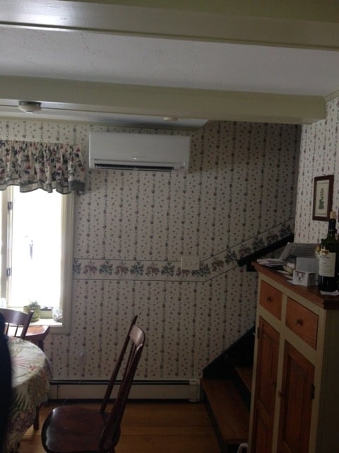 Carlisle, MA kitchen replaces window AC units with ductless mini split system