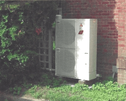 Outdoor condenser and heat pump for Mitsubishi system.