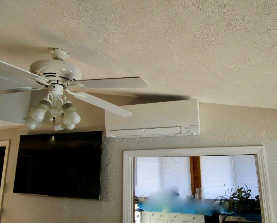 Example of the indoor ductless AC installed in Beverly sunroom.