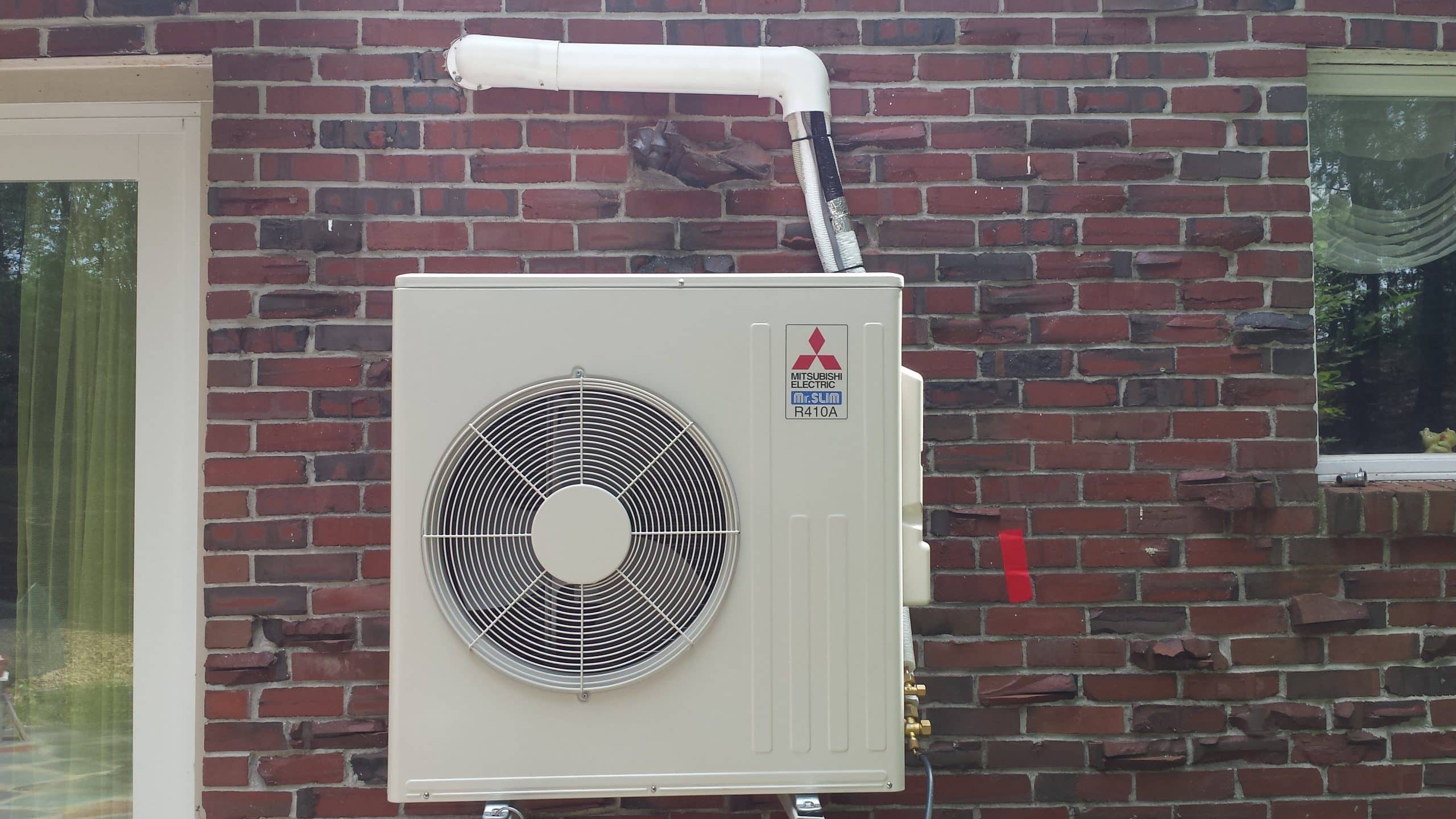 Outdoor condenser for ductless split system