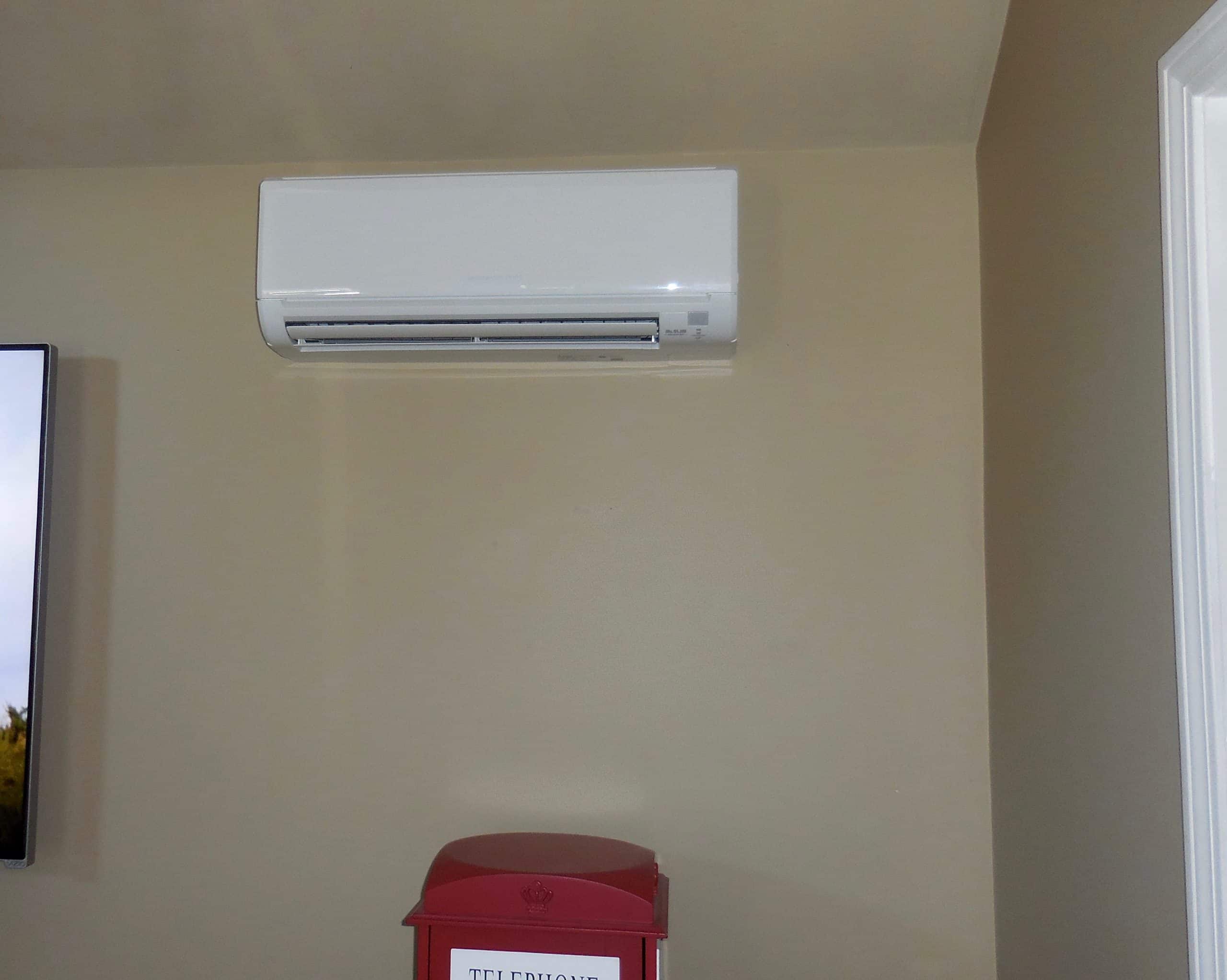 Indoor example of wall mounted ductless AC.