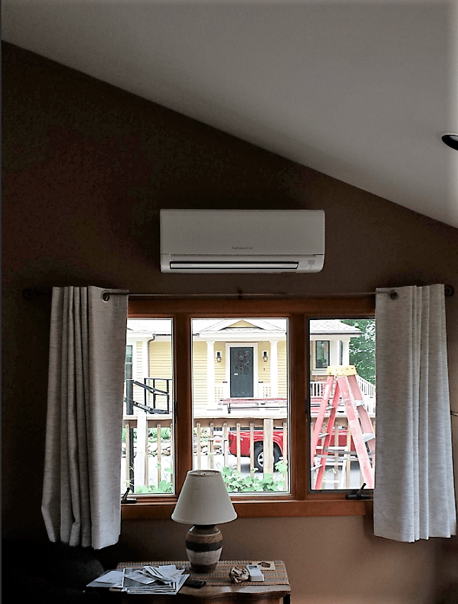 Indoor unit for a Mitsubishi ductless system in Concord, MA