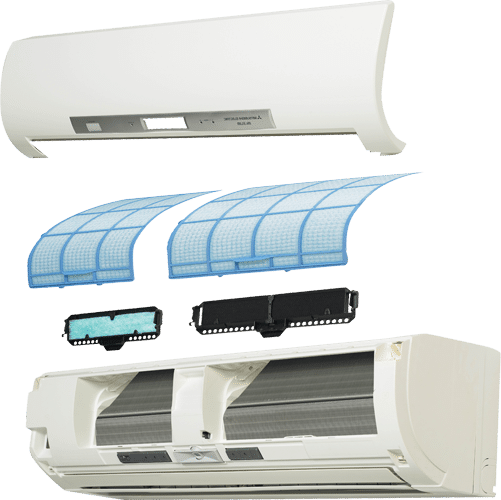 how to clean the filters of a ductless mini-split heat pump air conditioner