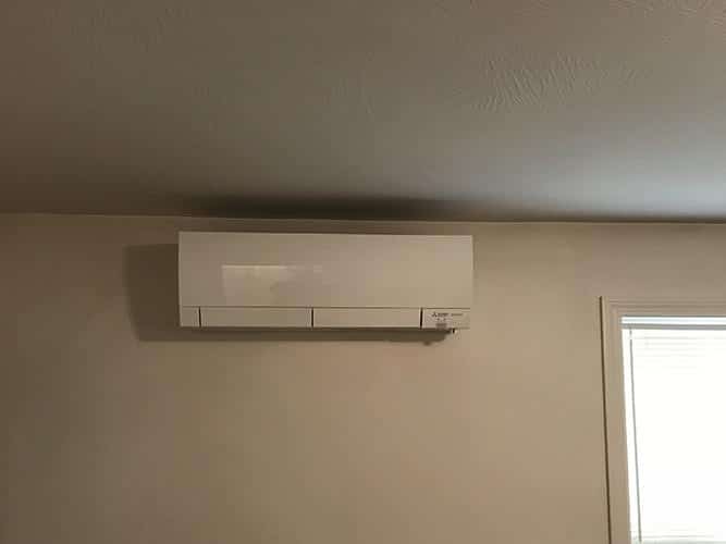 Ductless heating and cooling system installed in Salem home.