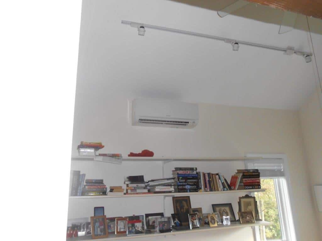 Example of a Mitsubishi ductless AC installed in Gloucester home. 