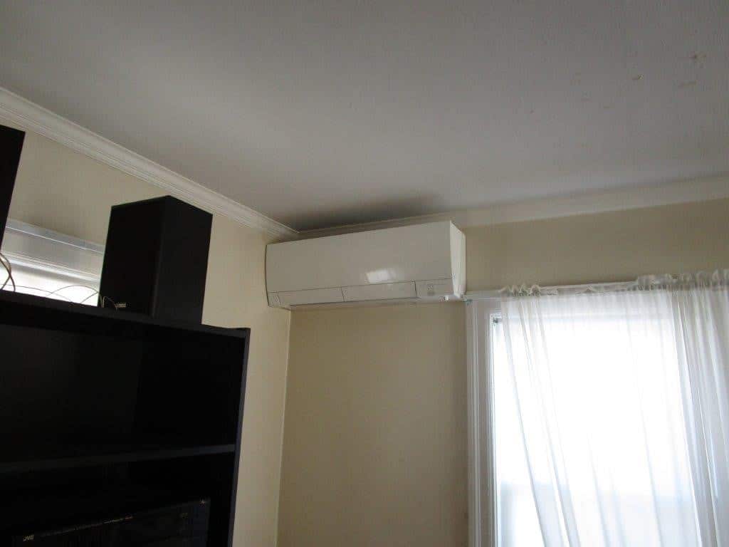 Example of an indoor ductless AC in a Brighton, MA, home.