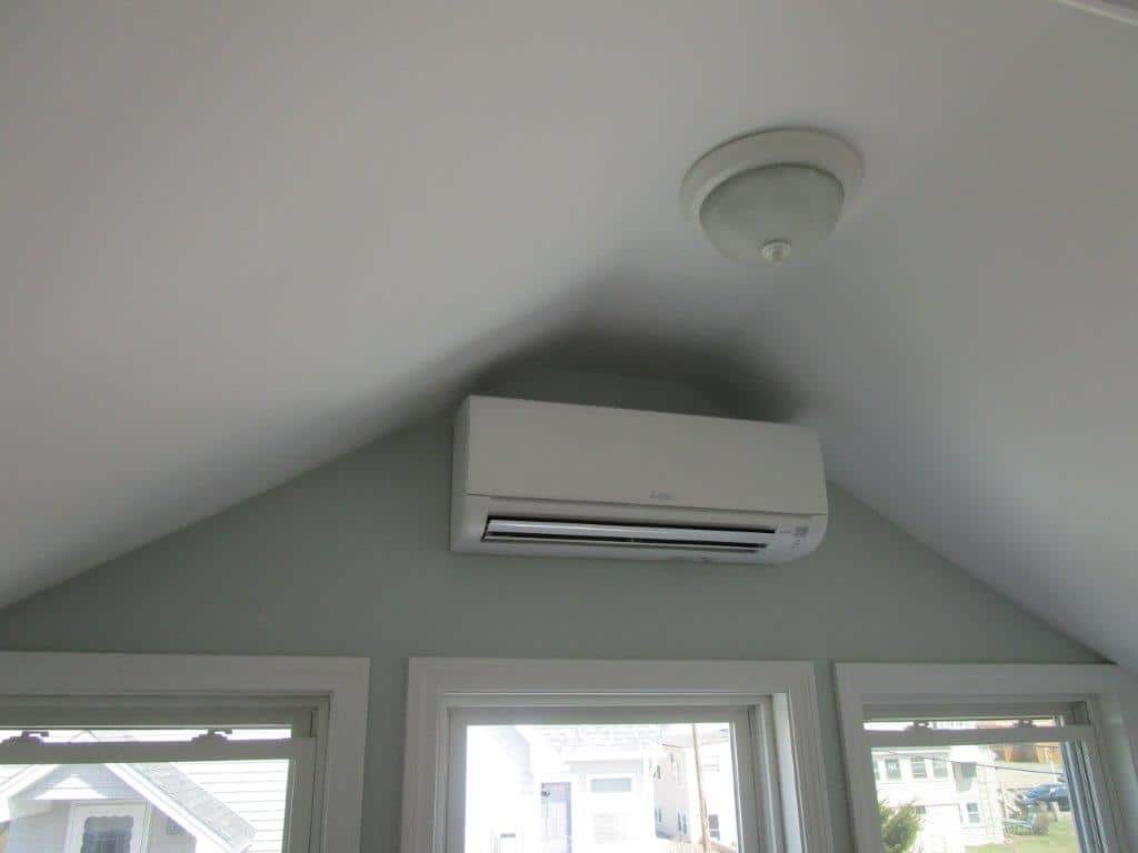 Ductless heating and cooling unit installed in Newburyport.