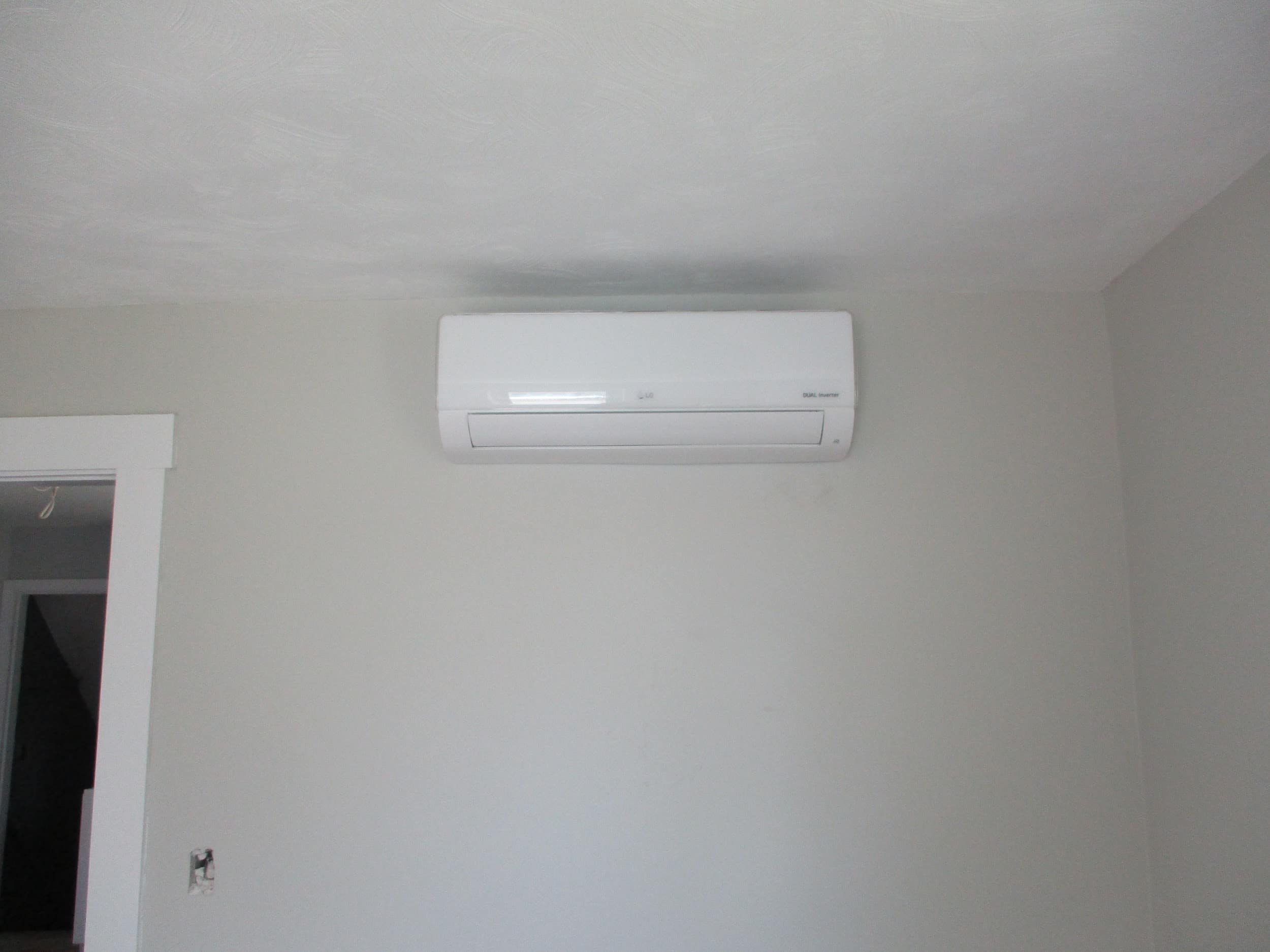 LG ductless AC unit installed in apartment. 