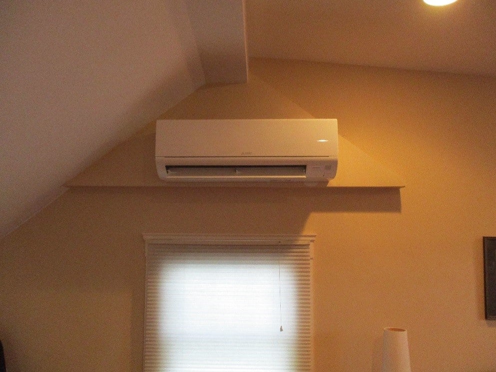 Indoor example of Mitsubishi Electric wall AC unit.