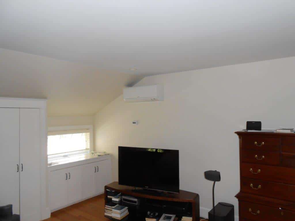 Indoor example of Mitsubishi ductless AC unit.