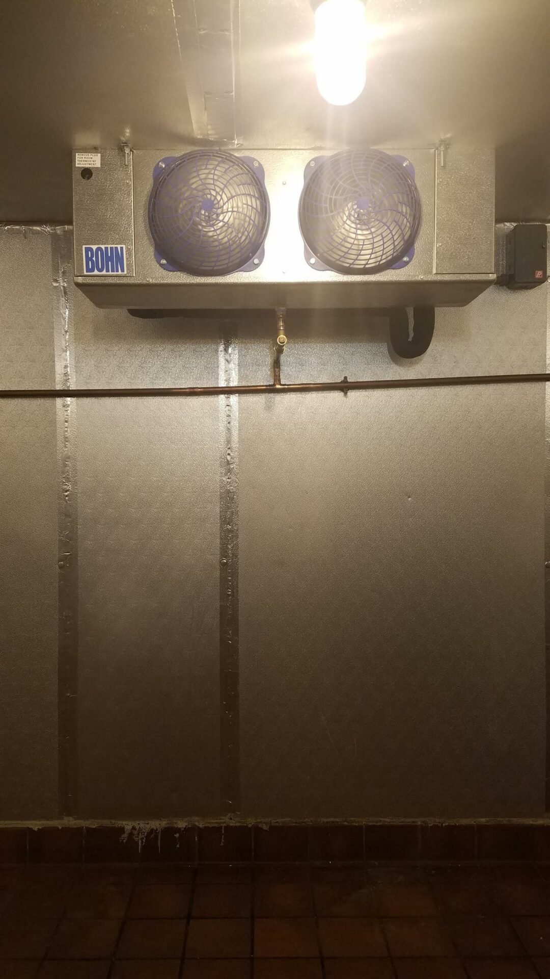 Old refrigeration system replaced in Westwood, MA, high school. 