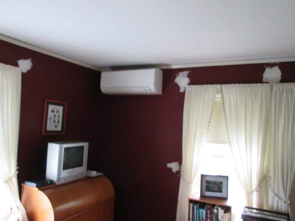 Mitsubishi ductless HVAC installation in Arlington, MA