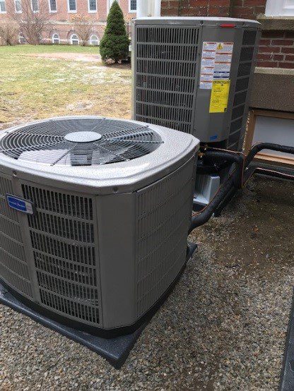 Outdoor AC condenser units for the Campion Center in Weston, MA.