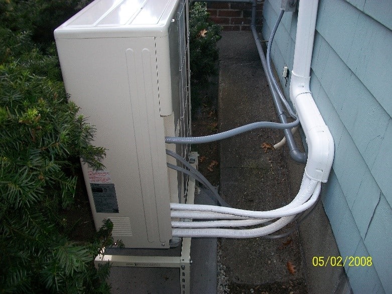 Outdoor heat pump in Needham for ductless mini split