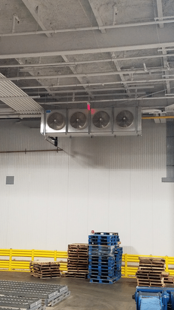 Refrigeration in loading dock for Ken’s Foods in MA.