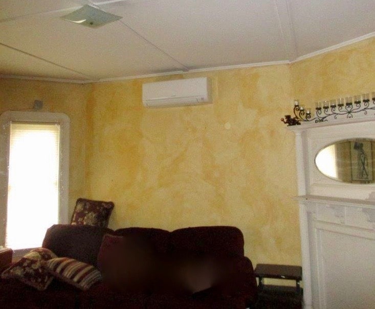 Indoor wall cassette for ductless heating and cooling in Somerville home