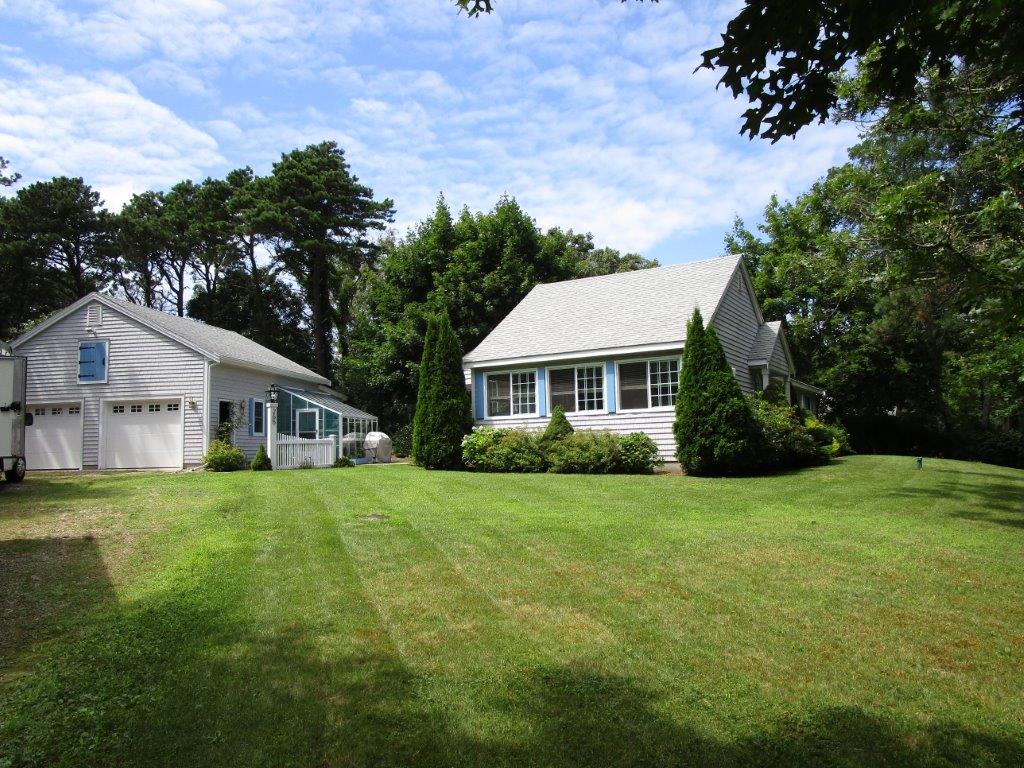 Mitsubishi ductless heating and cooling in Eastham, MA, cape-style home.