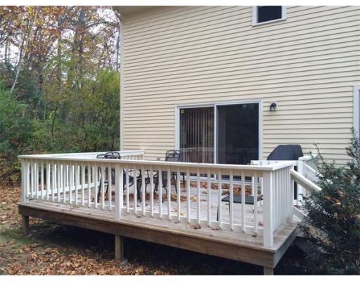 Outdoor Mitsubishi ductless heat pump installation in Boxford, MA.