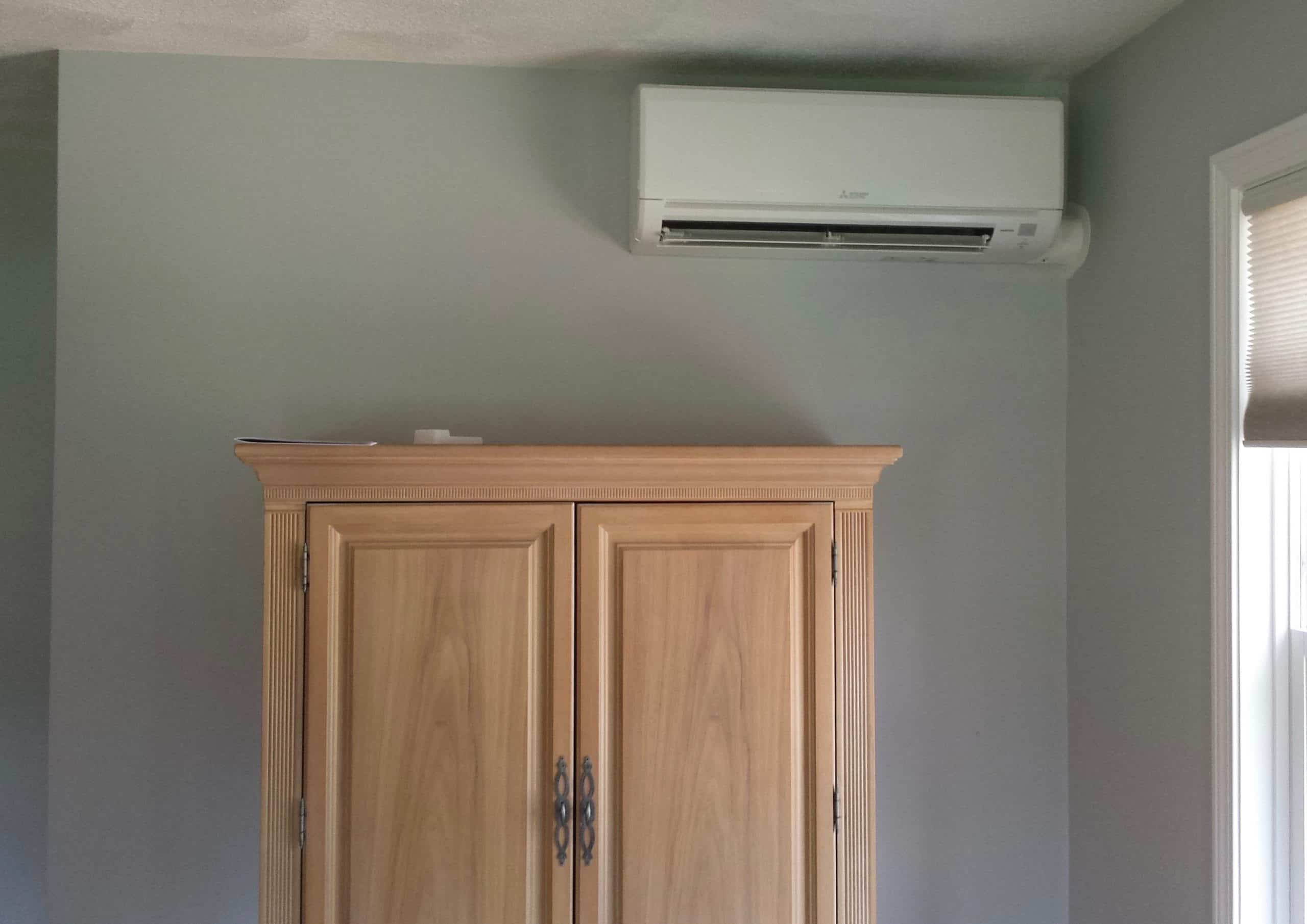 Indoor example of a Mitsubishi ductless unit. 