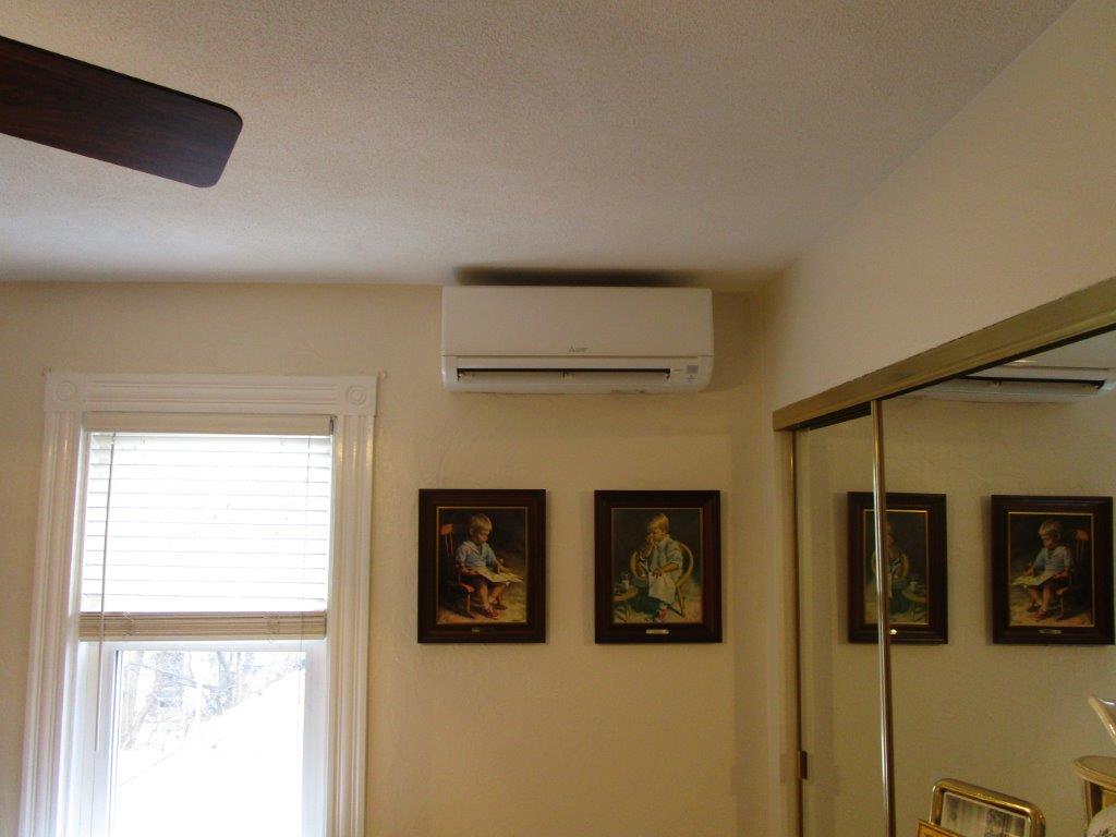 Ductless HVAC unit for cooling a Malden, MA colonial-style home