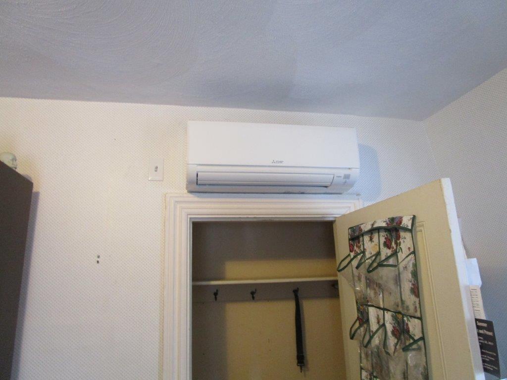 Example of indoor ductless wall AC in Somerville home.