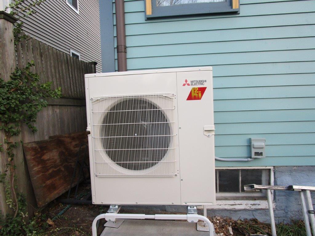 Outdoor consdensor for Mitsubishi Ductless in Somerville, MA