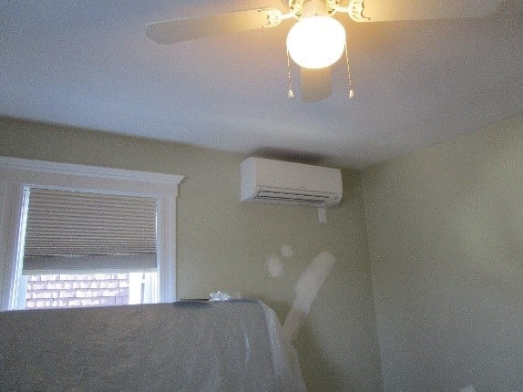 Condo in Somerville gets ductless mini split heating and cooling installed.