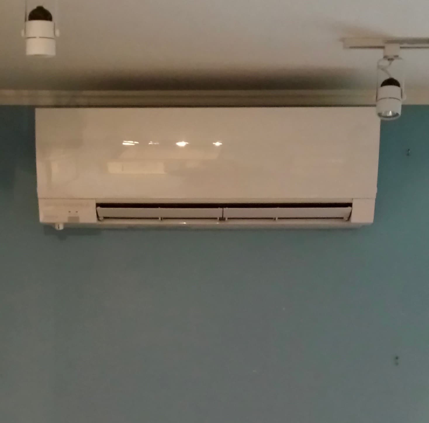 Indoor example of ductless AC unit with Hyper-Heating technology.