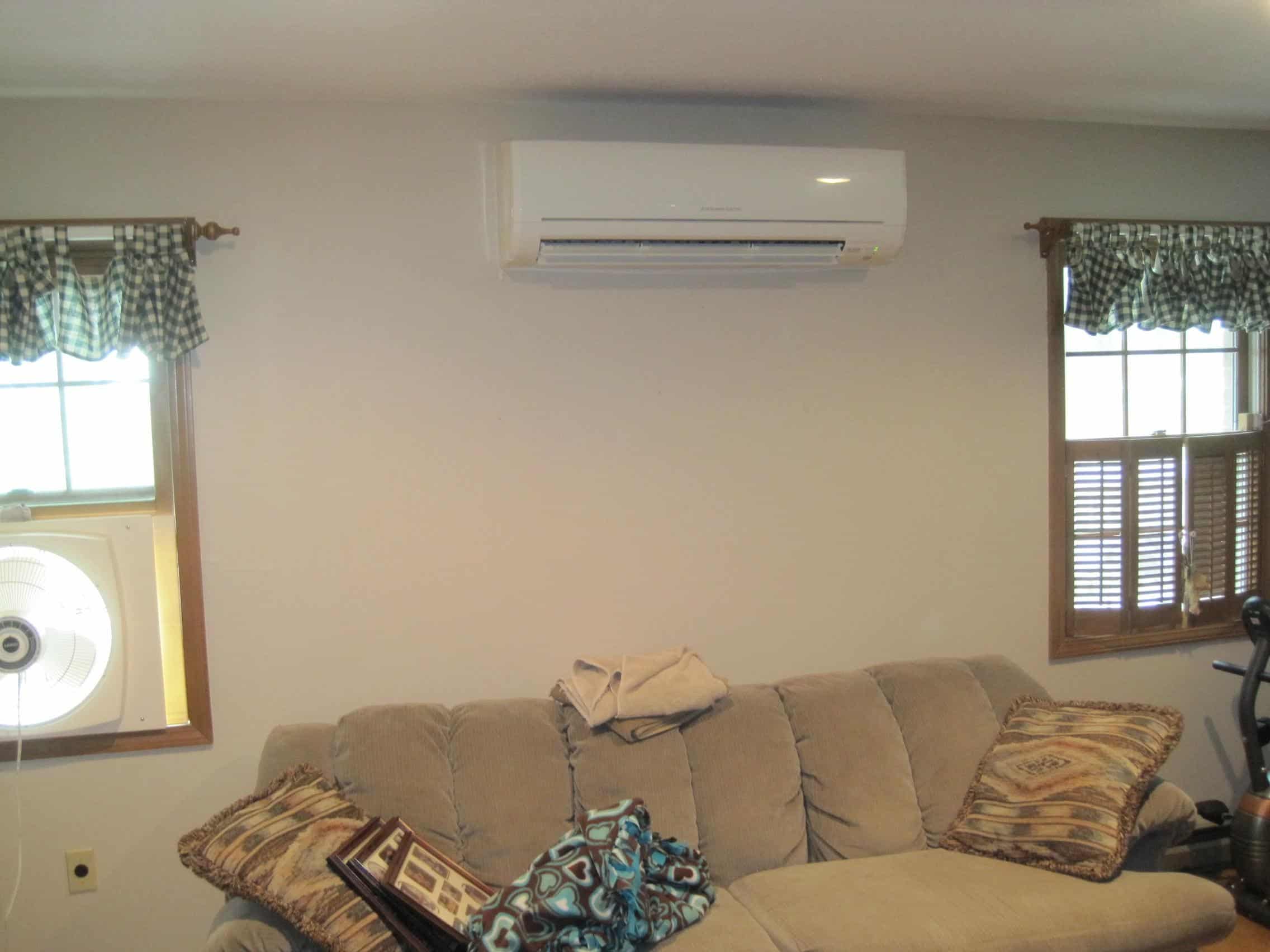 Example of indoor ductless AC in Salem, MA, home.