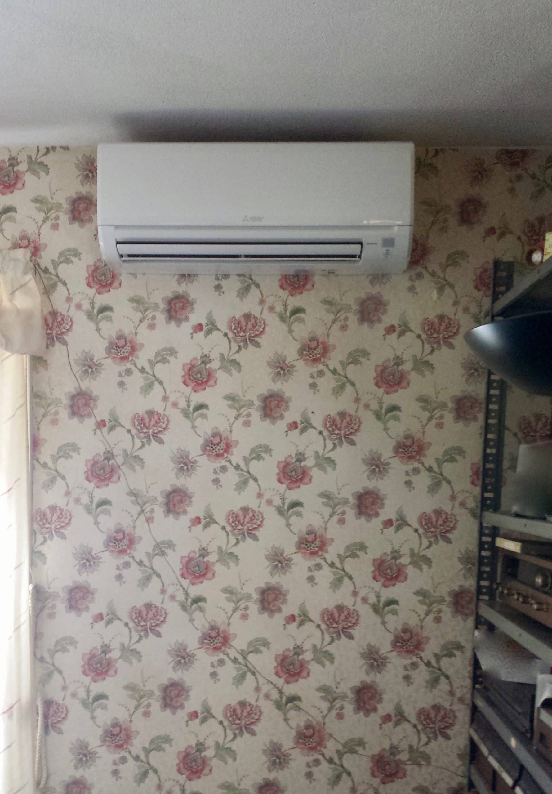 Example of a Mitsubishi ductless AC unit installed in Victorian home.