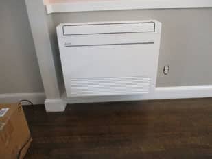 Indoor floor mounted AC for ductless system.