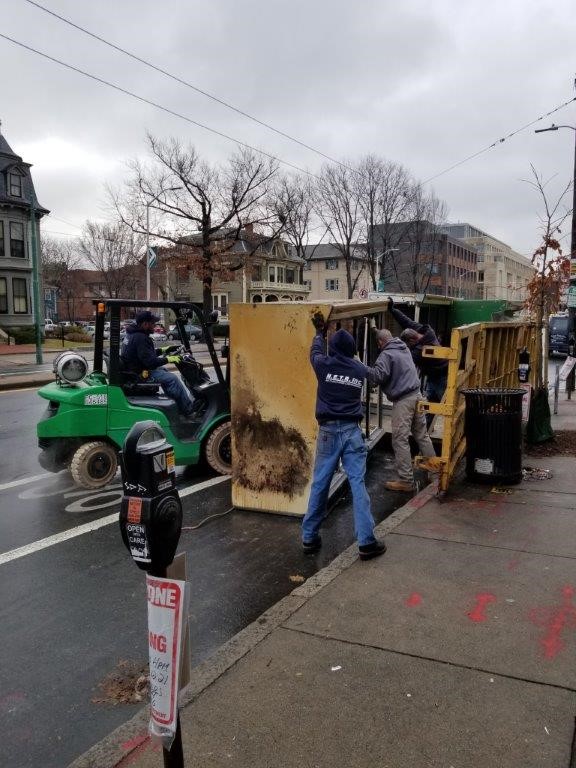 Removing outdated refrigeration system in Cambridge, MA.