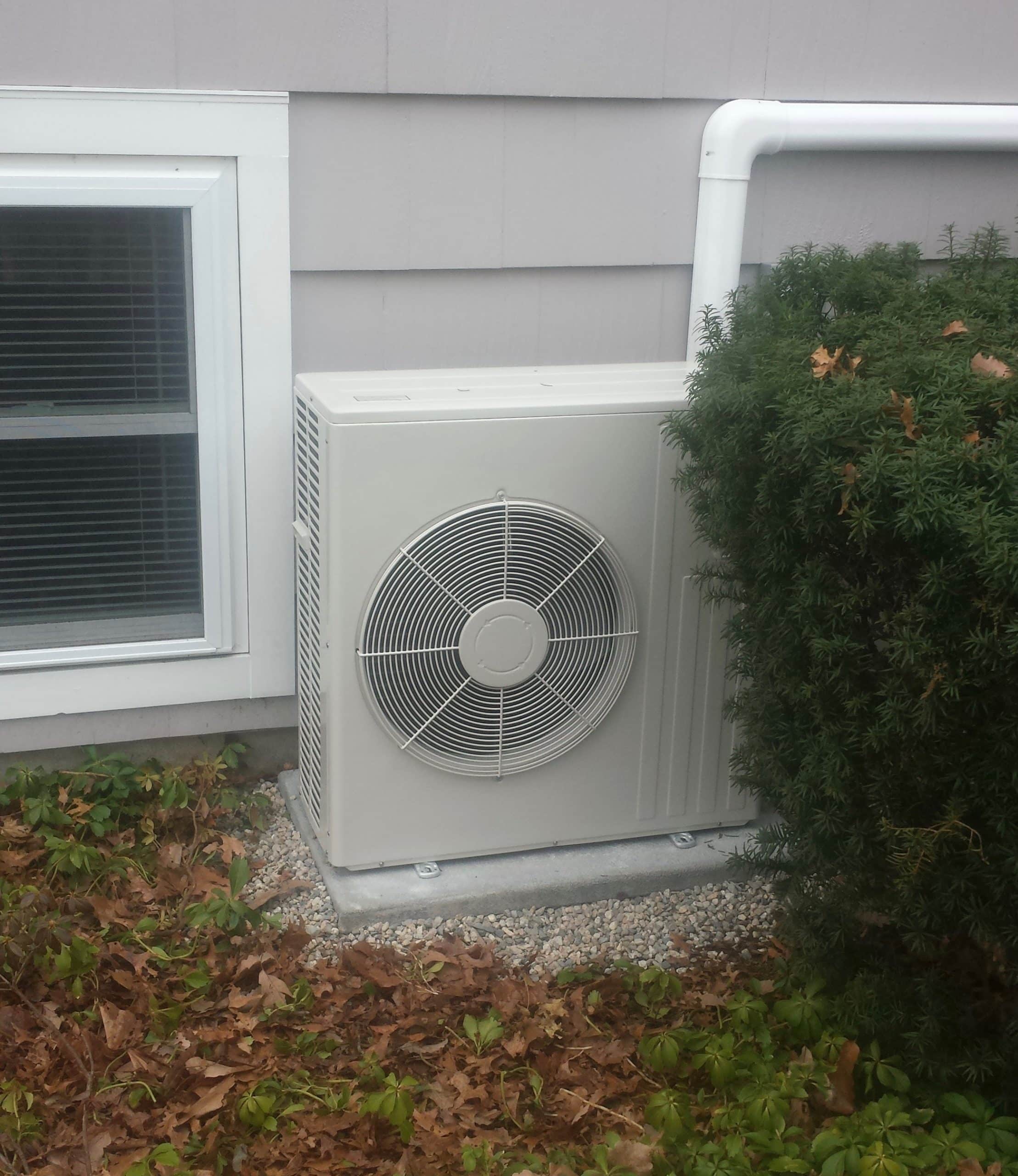 Example of outdoor air condenser for Mitsubishi ductless AC.