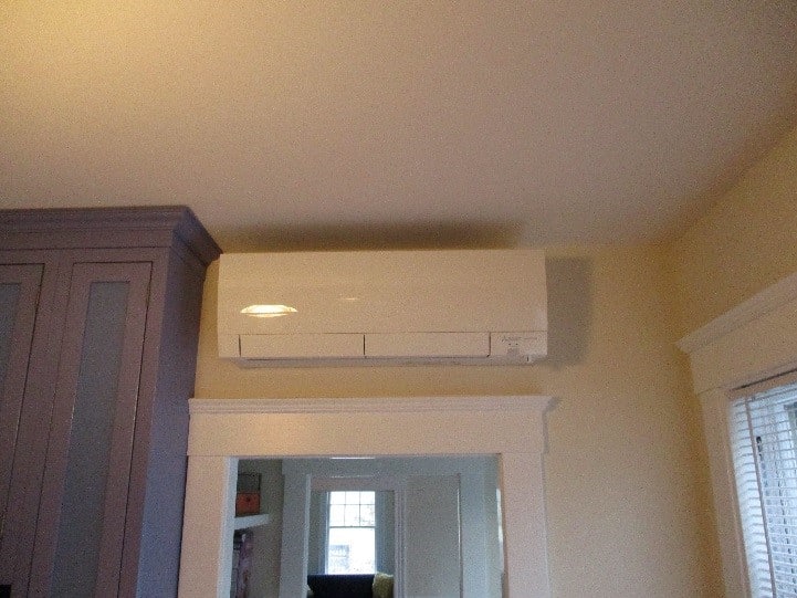 Indoor example of wall AC with Hyper-Heating in multi-family home.