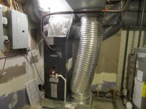 American Standard air handler in Charlestown townhouse.