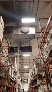 New evaporator coils for the cooling system installed in Seacrest Foods’ warehouse by N.E.T.R., Inc.,