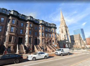 A street view of the brownstone condo in Boston’s South End that N.E.T.R., Inc., helped upgrade with a Mitsubishi ductless system.
