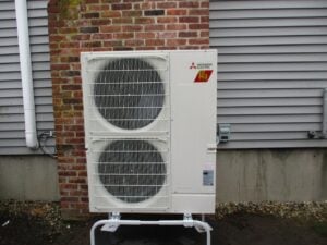 Mitsubishi Electric ductless heat pump for system in Framingham, MA, home.