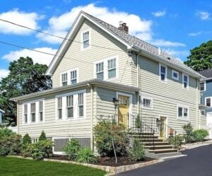 This 100-year-old home in Winchester gets heating and air conditioning with a Mitsubishi Electric ductless mini-split system. 