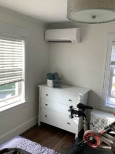 One of the ductless wall-mounted units in the gym.