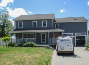 Colonial home in Beverly, MA, get a new air handler for heating and cooling their home all year.