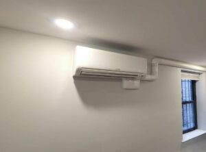 An example of a wall unit installed in Mitsubishi Electric ductless installation in Boston, MA.